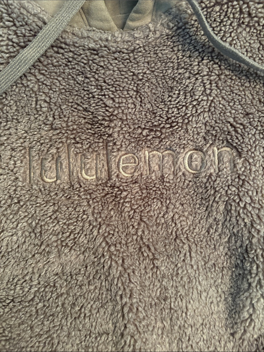 Lululemon Cozy Sherpa Hoodie - Taupe/Green - Picture 2 of 3